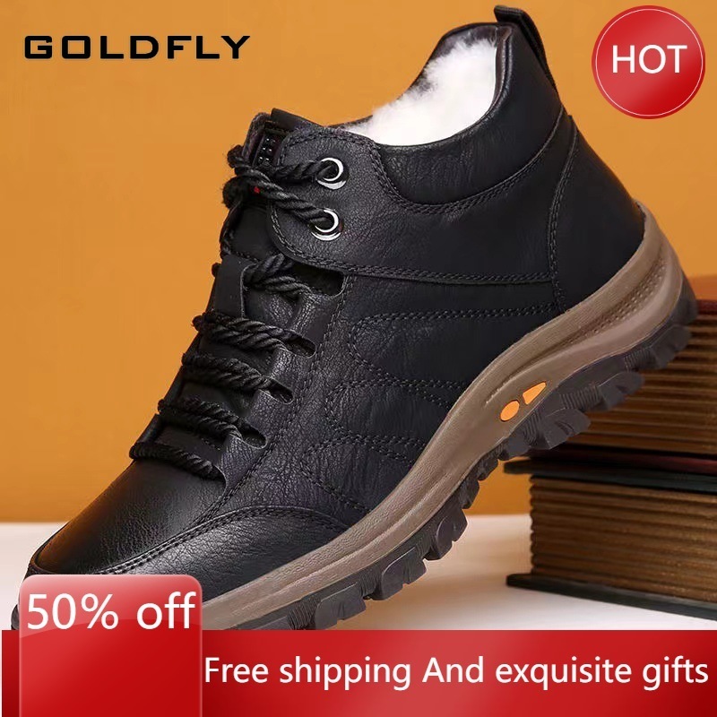Leather Casual Shoes GOLDFLY 2021 Autumn New Sing..